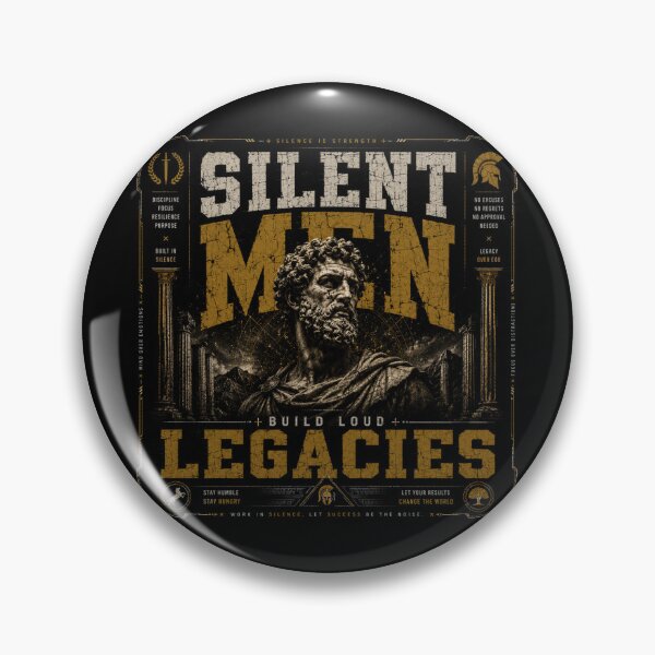 Item preview, SILENT MEN BUILD LOUD LEGACIES | STOIC WARRIOR STREETWEAR designed and sold by LowBatteryStudio ⭐.