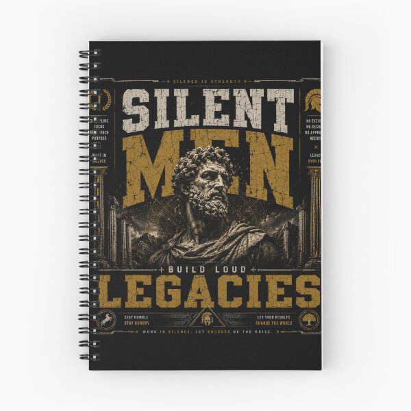 Item preview, SILENT MEN BUILD LOUD LEGACIES | STOIC WARRIOR STREETWEAR designed and sold by LowBatteryStudio ⭐.