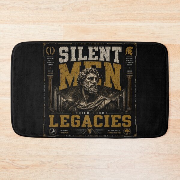 Item preview, SILENT MEN BUILD LOUD LEGACIES | STOIC WARRIOR STREETWEAR designed and sold by LowBatteryStudio ⭐.