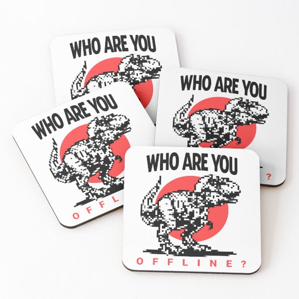 Item preview, Who Are You Offline? - Pixel Dinosaur Connection Error Internet Humor designed and sold by AnAzArt.