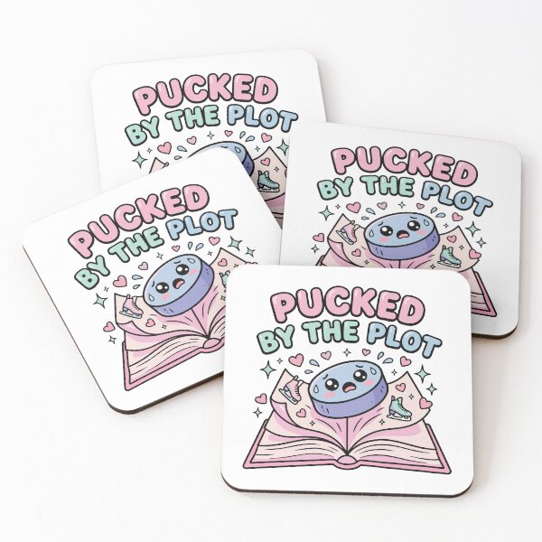 Item preview, Pucked By The Plot Funny Bookish Hockey Romance Sticker designed and sold by Lestari Studio.