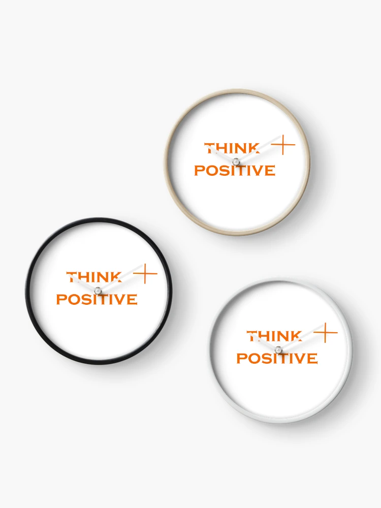 Thumbnail 3 of 4, Clock, Think Positive Always designed and sold by Aether-Pixels.