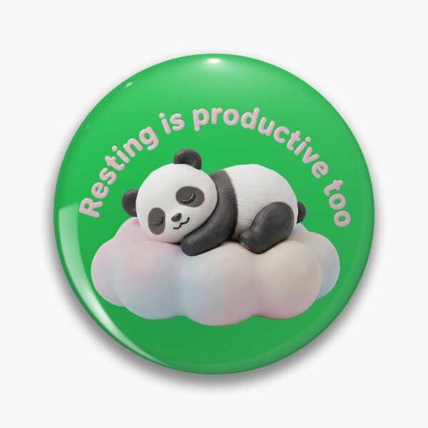 Item preview, Cute 3D Panda Sleeping - Resting Is Productive Too designed and sold by Utopian-Magic.