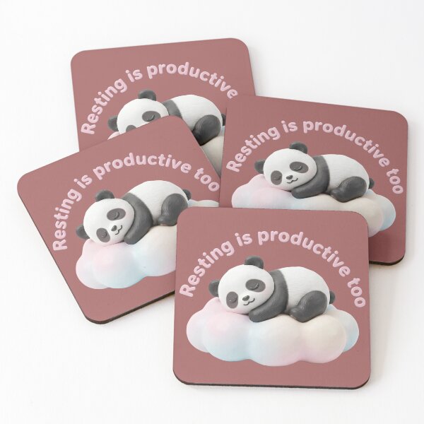 Item preview, Cute 3D Panda Sleeping - Resting Is Productive Too designed and sold by Utopian-Magic.
