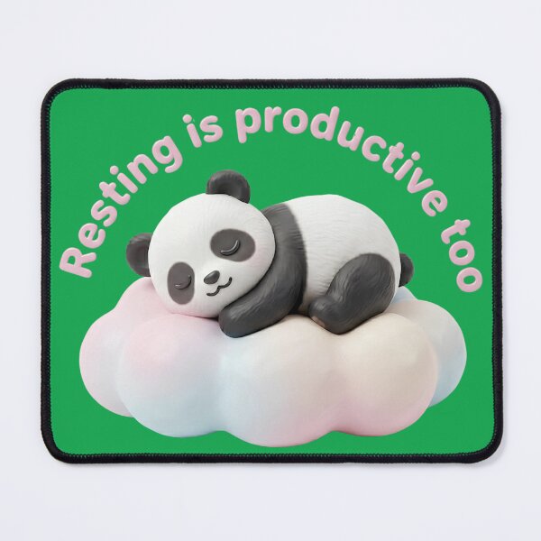 Item preview, Cute 3D Panda Sleeping - Resting Is Productive Too designed and sold by Utopian-Magic.