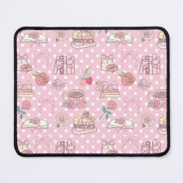Item preview, Coquette Pink Books & Roses Pattern – Romantic Bow, Strawberry & Vintage Book Lover Aesthetic designed and sold by Cheonsa.