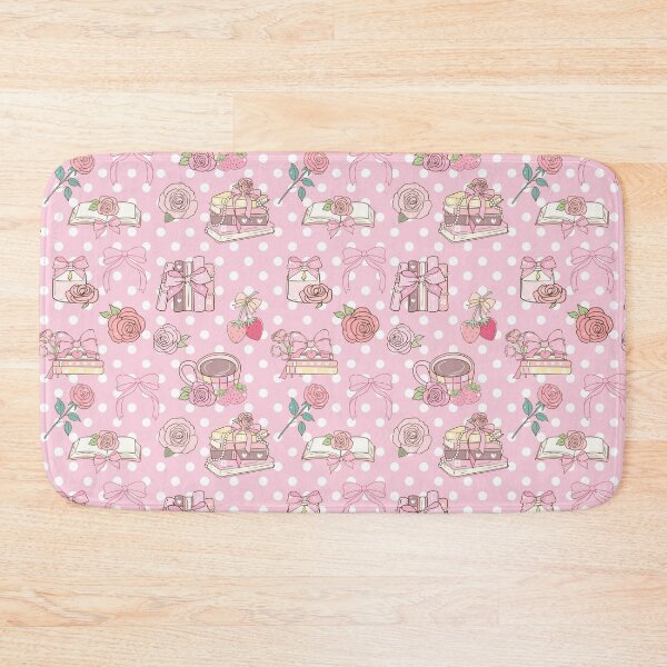 Item preview, Coquette Pink Books & Roses Pattern – Romantic Bow, Strawberry & Vintage Book Lover Aesthetic designed and sold by Cheonsa.