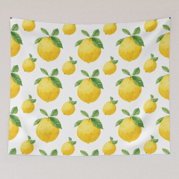 Item preview, Seamless Watercolor Lemon Pattern on White Background designed and sold by IRON SIREN.