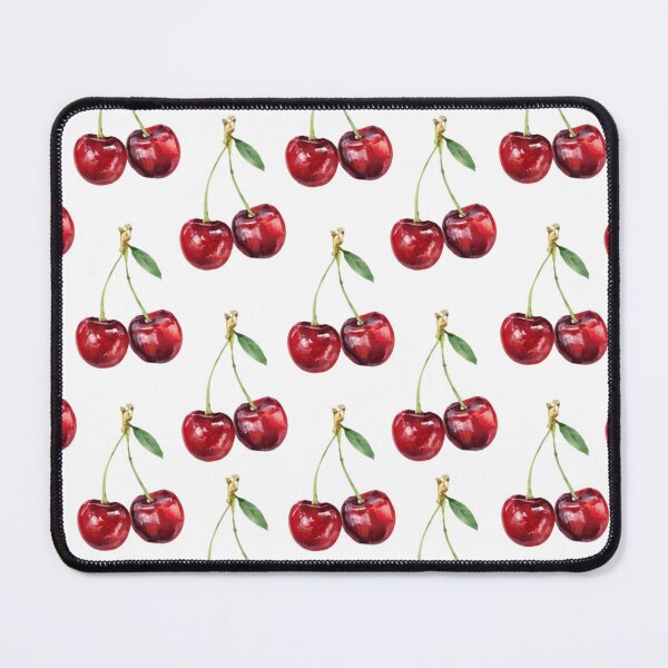 Item preview, Seamless Watercolor Cherry Pattern on White Background designed and sold by IRON SIREN.