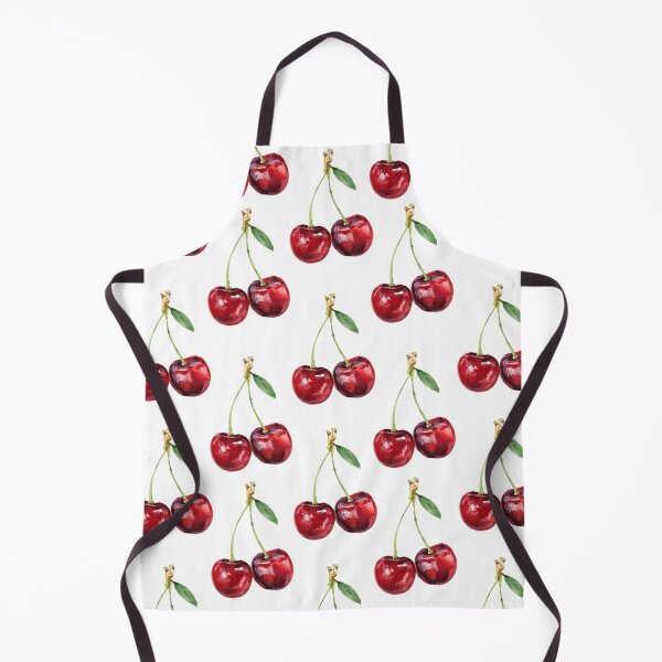 Item preview, Seamless Watercolor Cherry Pattern on White Background designed and sold by IRON SIREN.