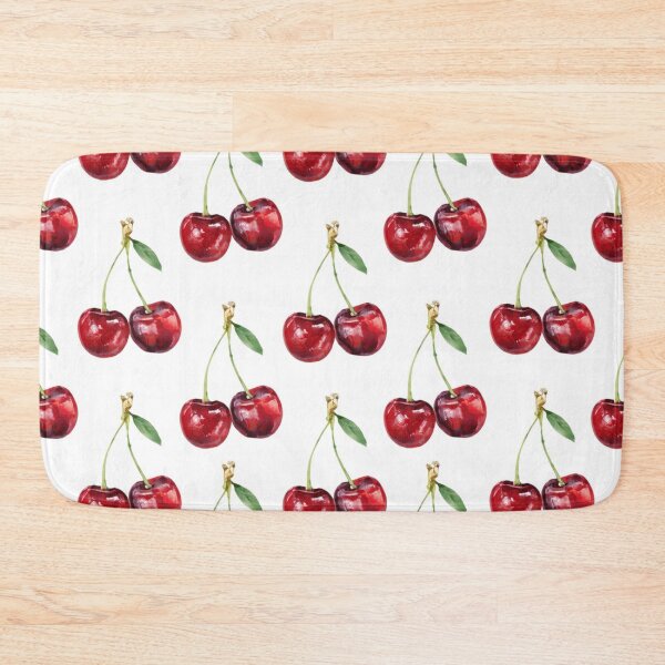 Item preview, Seamless Watercolor Cherry Pattern on White Background designed and sold by IRON SIREN.