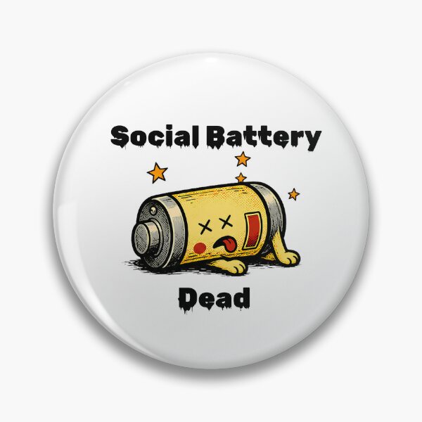 Item preview, Social Battery Dead Shirt – Funny Introvert Low Energy Aesthetic Tee designed and sold by DesignTeamHub.