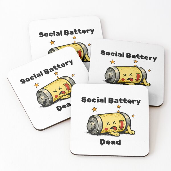 Item preview, Social Battery Dead Shirt – Funny Introvert Low Energy Aesthetic Tee designed and sold by DesignTeamHub.