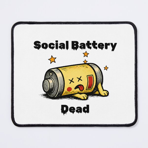 Item preview, Social Battery Dead Shirt – Funny Introvert Low Energy Aesthetic Tee designed and sold by DesignTeamHub.