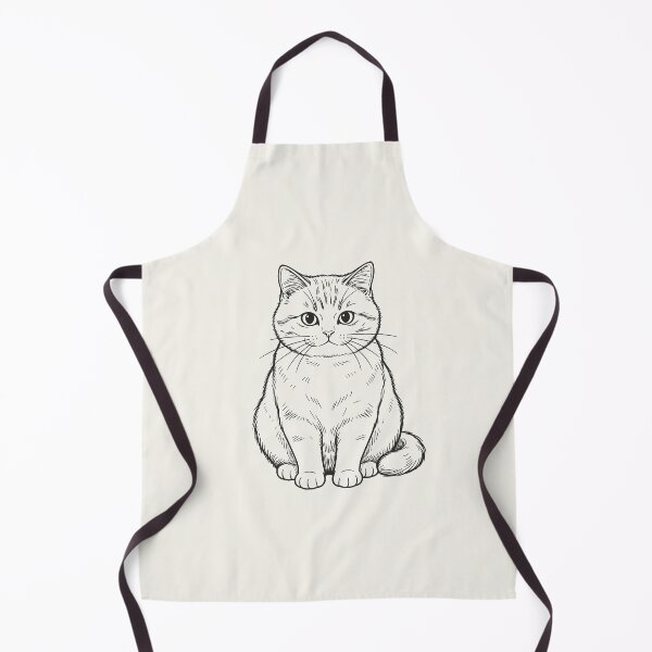 Item preview, Sitting Round-Faced Cat - Black Line Art designed and sold by sxtfejvseyn.