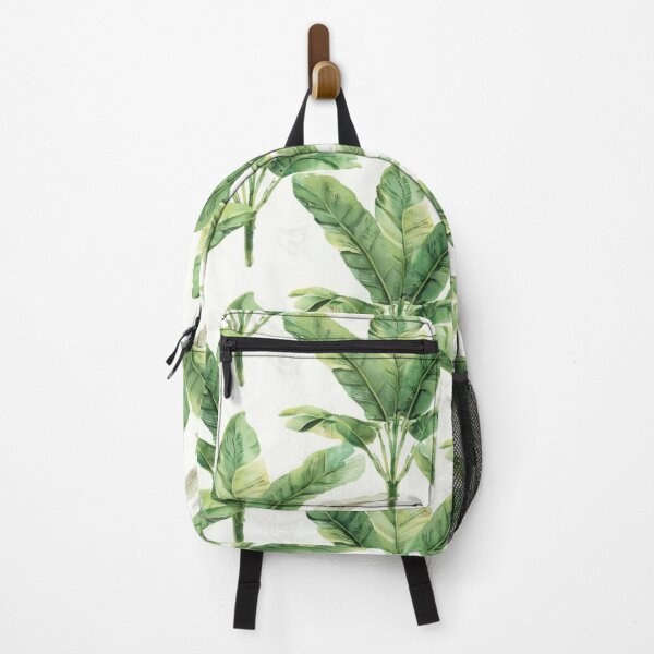 Item preview, Seamless Retro Tropical Banana Leaf Pattern Green on White designed and sold by IRON SIREN.