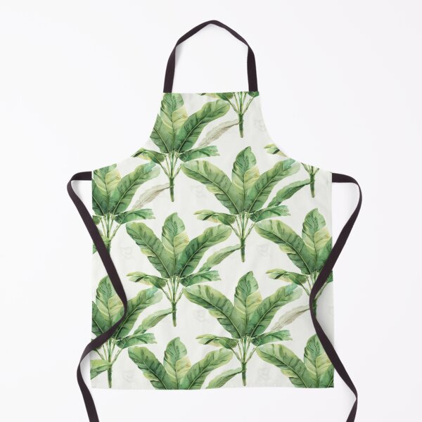 Item preview, Seamless Retro Tropical Banana Leaf Pattern Green on White designed and sold by IRON SIREN.