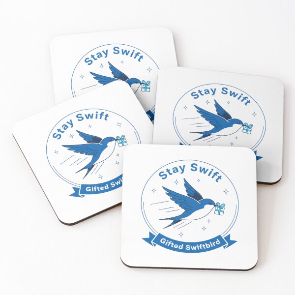 Item preview, Stay Swift Swallow Emblem - Cute Blue Flying Swiftbird designed and sold by TheSquirla.