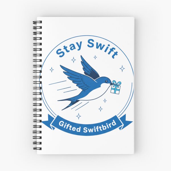 Item preview, Stay Swift Swallow Emblem - Cute Blue Flying Swiftbird designed and sold by TheSquirla.