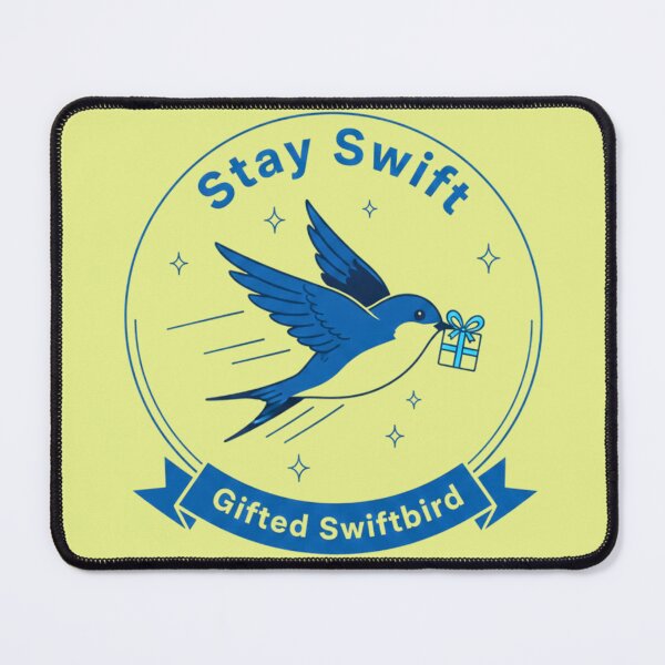 Item preview, Stay Swift Swallow Emblem - Cute Blue Flying Swiftbird designed and sold by TheSquirla.