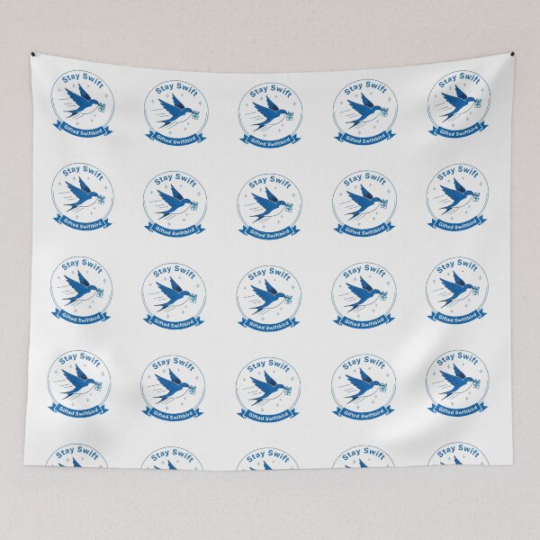 Item preview, Stay Swift Swallow Emblem - Cute Blue Flying Swiftbird designed and sold by TheSquirla.