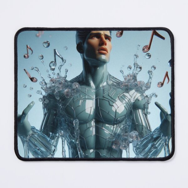 Item preview, Melting in Music - Surreal Glass Man with Sound Waves designed and sold by IRON SIREN.