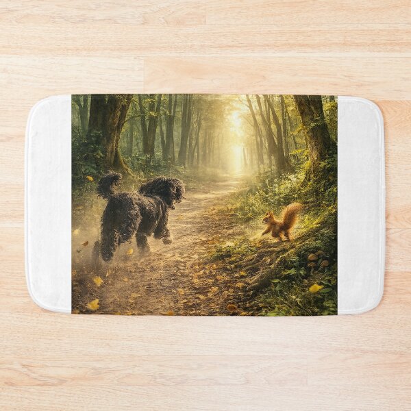 Item preview, Woodland Adventure Dog Print | Magical Forest Animal Wall Art | Nature Lover Decor designed and sold by Hookesmode.