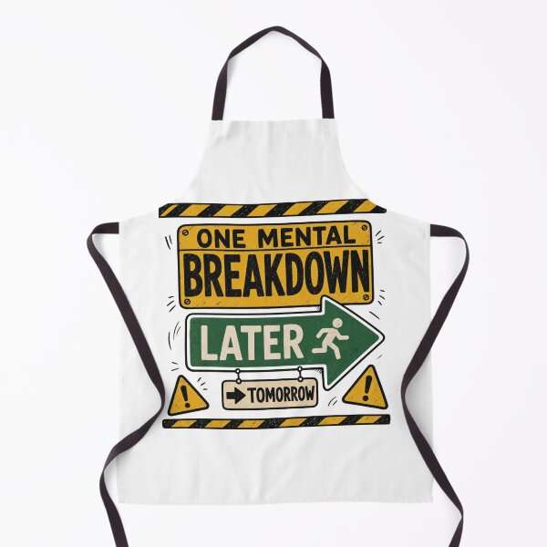 Item preview, One Mental Breakdown Later Tomorrow Funny Anxiety Road Sign designed and sold by Region.