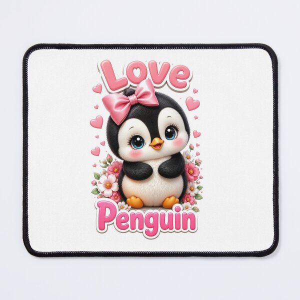 Item preview, Love Penguin Cute Kawaii Penguin T-Shirt | Adorable Pink Penguin Gift for Girls Women and Kids designed and sold by HOODYBUDSTYLES.