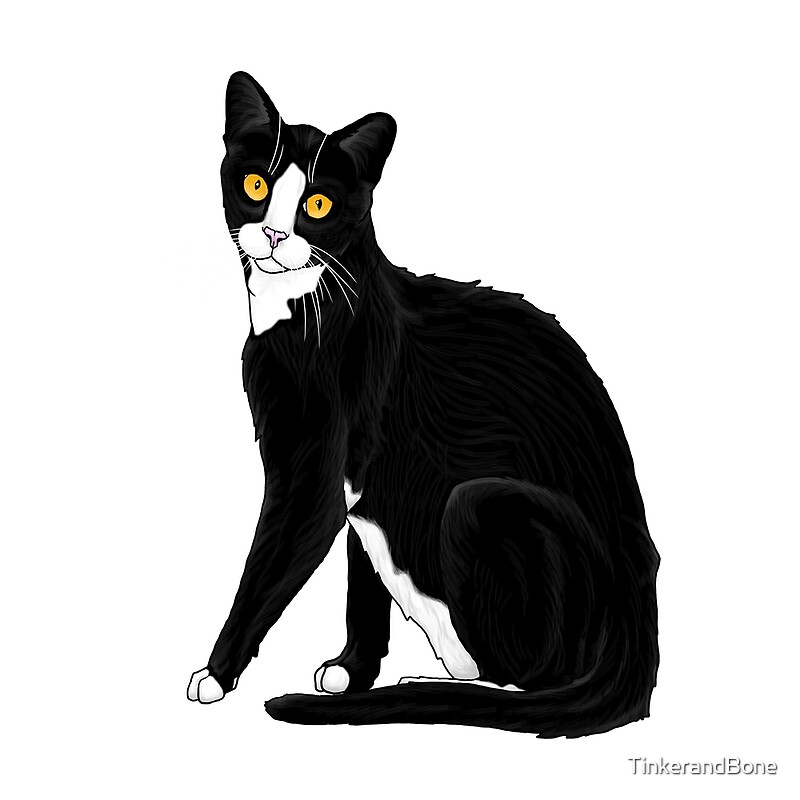 "Tuxedo Cat" by TinkerandBone | Redbubble