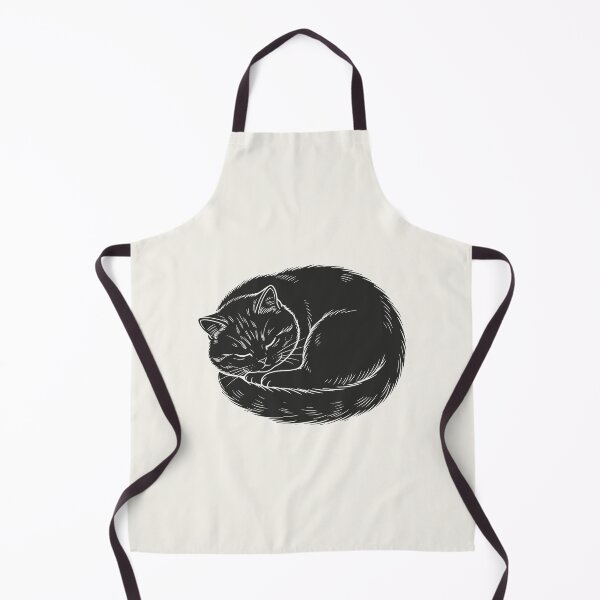 Item preview, Sleeping Curled Up Cat - Black Silhouette designed and sold by sxtfejvseyn.