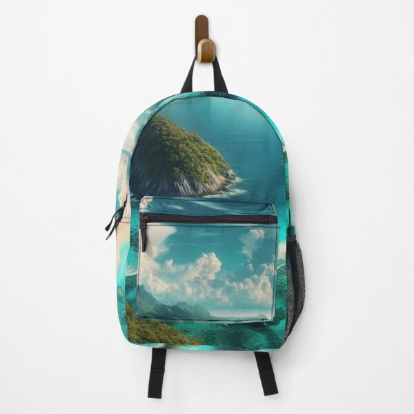 Item preview, Turquoise Island Paradise | Tropical Ocean Mountains Aerial View designed and sold by IRON SIREN.