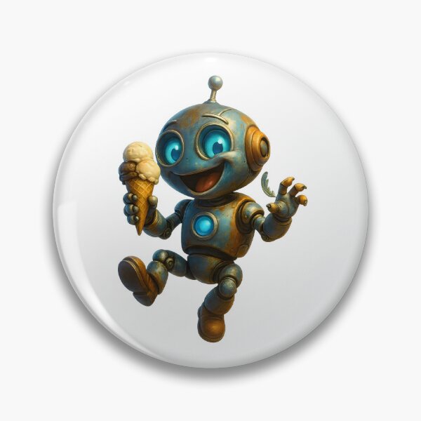 Item preview, Friendly Robot – Cute Ice Cream Robot Design designed and sold by Yomere.