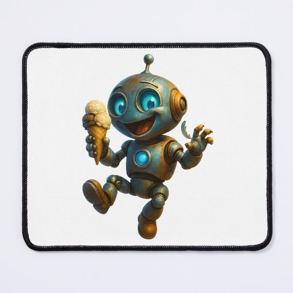 Item preview, Friendly Robot – Cute Ice Cream Robot Design designed and sold by Yomere.