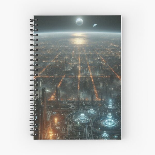 Item preview, Cyberpunk City From Space | Futuristic Neon Metropolis Night View designed and sold by IRON SIREN.