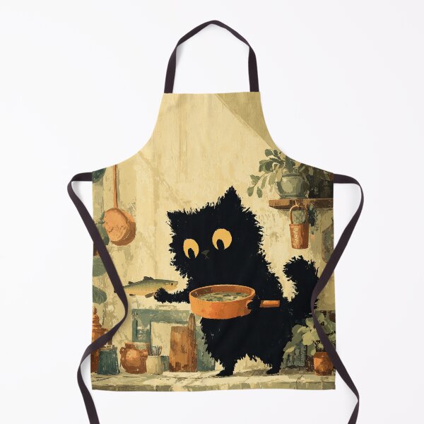 Item preview, Curious Cat Cooking Fish designed and sold by Erika Kaisersot.