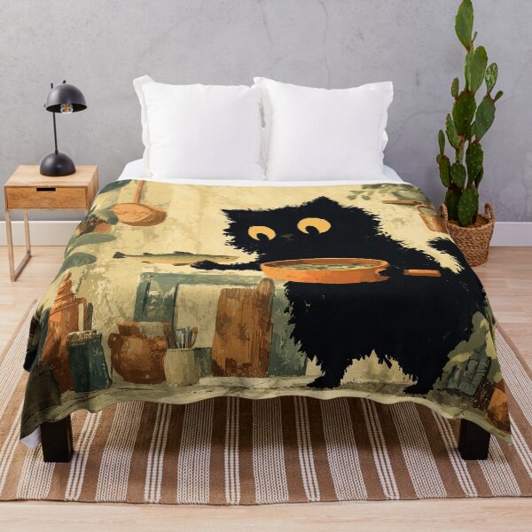 Item preview, Curious Cat Cooking Fish designed and sold by Erika Kaisersot.