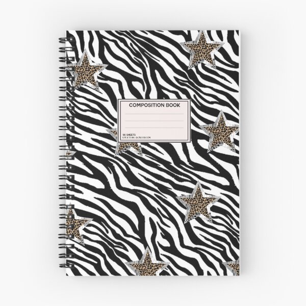 Item preview, Y2k Zebra And Star Print Notebook designed and sold by ZeyCo.