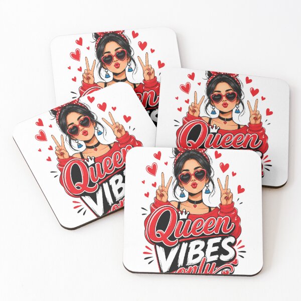 Item preview, Queen Vibes Only — Stylish Girl Heart Sunglasses Art designed and sold by WahidaCreations.