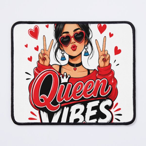 Item preview, Queen Vibes Only — Stylish Girl Heart Sunglasses Art designed and sold by WahidaCreations.