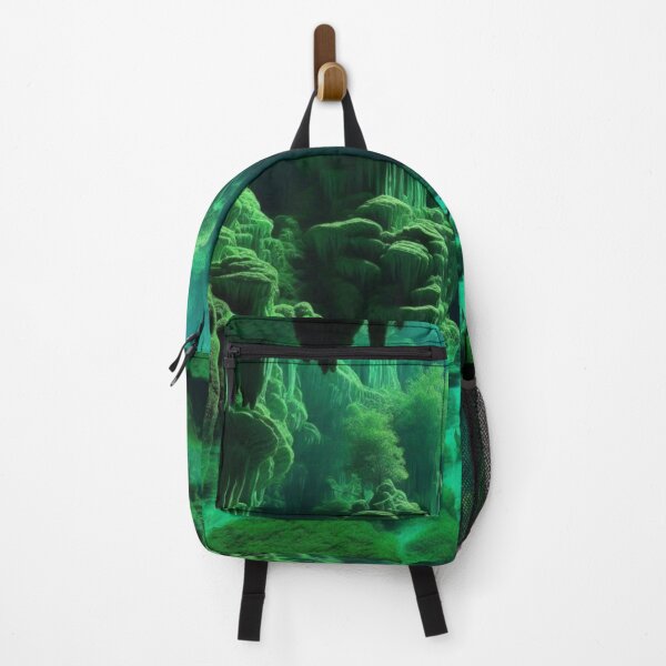 Item preview, Emerald Cave Underwater Paradise Bioluminescent Fantasy Wall Art designed and sold by IRON SIREN.
