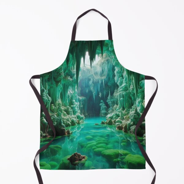 Item preview, Jade Grotto Cave | Glowing Turquoise Pool Fantasy Wall Art designed and sold by IRON SIREN.