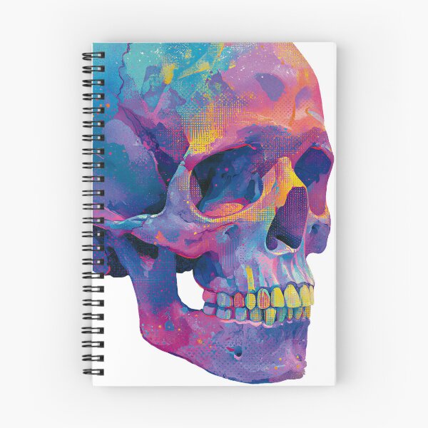 Item preview, Neon Watercolour Skull designed and sold by AI-lineDesign.