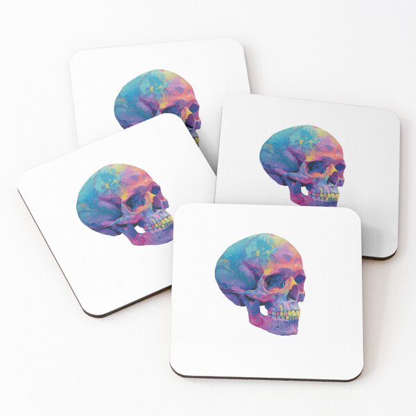 Item preview, Neon Watercolour Skull designed and sold by AI-lineDesign.