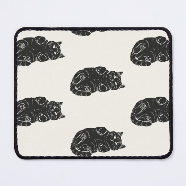 Item preview, Cat Lying on Back Showing Belly - Black Silhouette designed and sold by sxtfejvseyn.