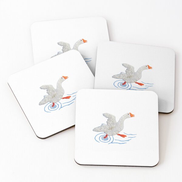 Item preview, Paddling goose hand embroidered designed and sold by Alsa-Hand Embroidery.
