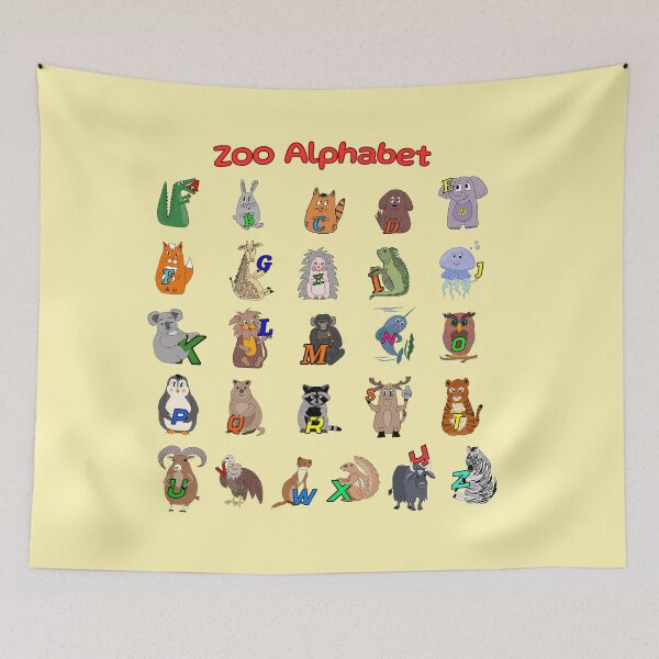 Item preview, Cute Animal Zoo Alphabet – Fun ABC Poster for Nursery and Kids designed and sold by illeN-Art-World.