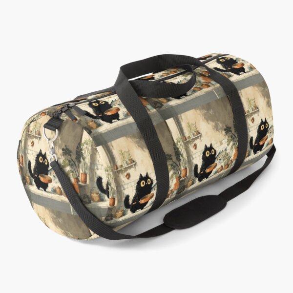 Item preview, Black Cat Holding Fish in Kitchen designed and sold by Erika Kaisersot.