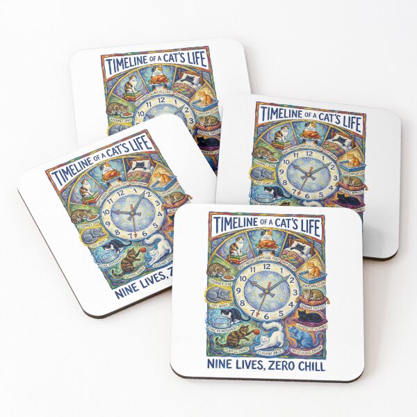 Item preview, Timeline of a Cats Life Clock  designed and sold by TeeARTHY.