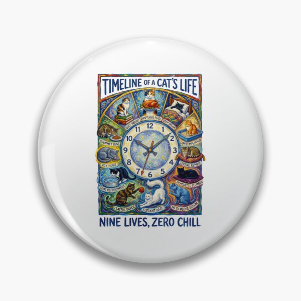 Item preview, Timeline of a Cats Life Clock  designed and sold by TeeARTHY.